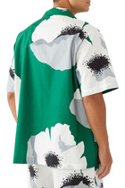 قميص بولينغ بطبعات زهور بتصميم بورتريه